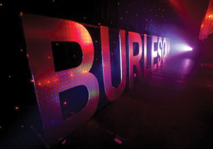 Burlesque show graphic logo.